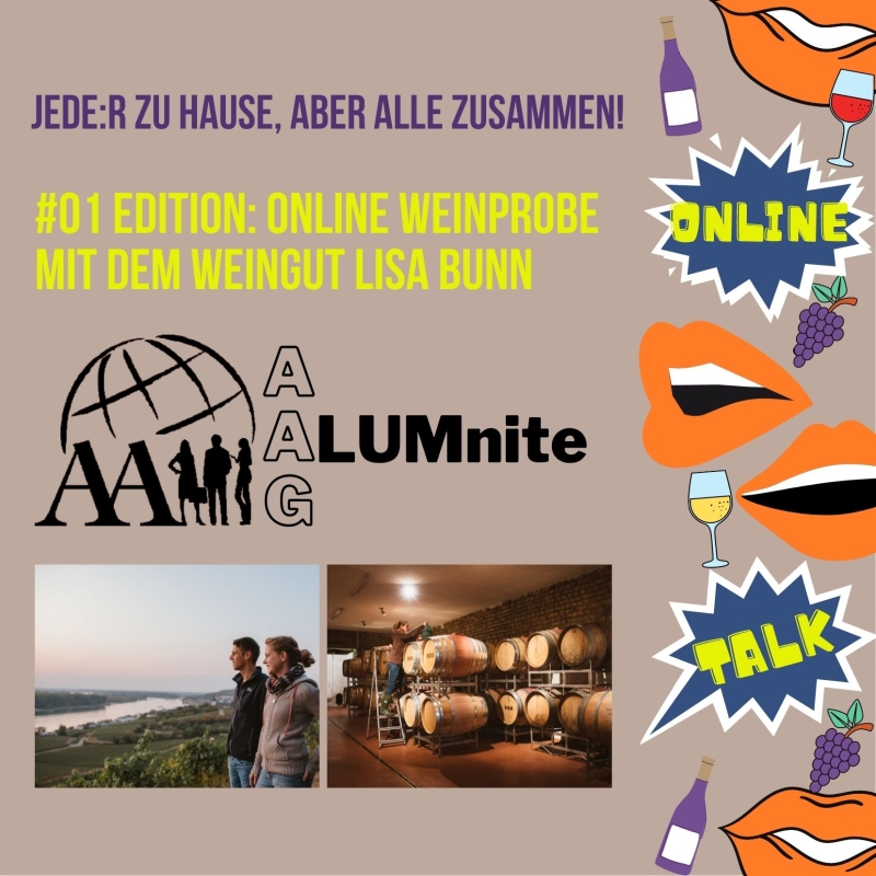 AAG ALUMnite #01 Edition: Online Weinprobe mit dem Weingut Lisa Bunn