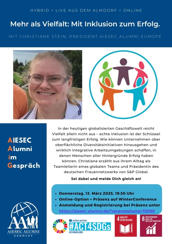 AAiG - AIESEC Alumni im Gespräch mit Christiane Stein